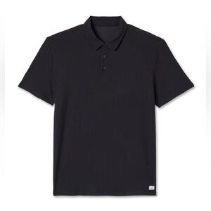 Vuori Strato Tech Performance Knit‎ Polo Black Medium Golf Athleisure Casual